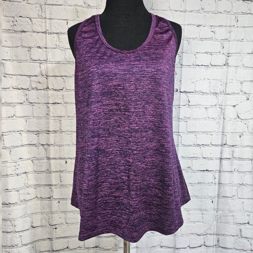 Women's Purple Racerback Tank Top, Sleeveless Workout Top, size Small